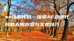 ae动画代码—探索AE动画代码的无限创意与实现技巧 | ae插件合集