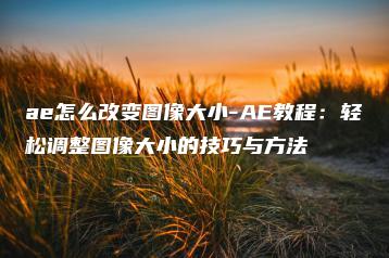 ae怎么改变图像大小-AE教程：轻松调整图像大小的技巧与方法 | ae插件合集