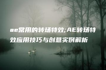ae常用的转场特效;AE转场特效应用技巧与创意实例解析 | ae插件合集