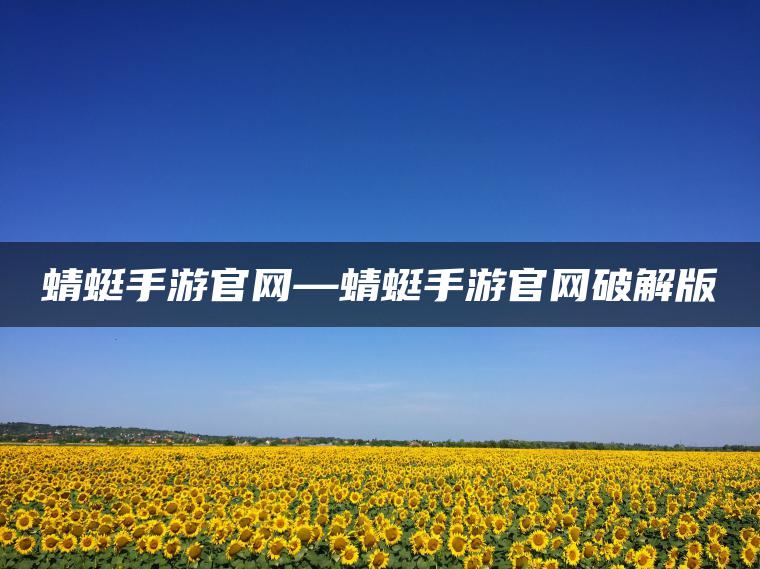 蜻蜓手游官网—蜻蜓手游官网破解版