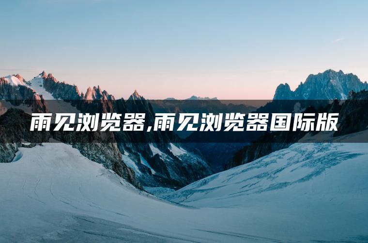 雨见浏览器,雨见浏览器国际版