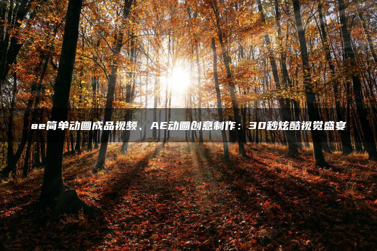 ae简单动画成品视频、AE动画创意制作：30秒炫酷视觉盛宴