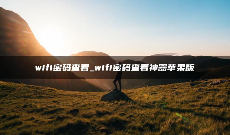 wifi密码查看_wifi密码查看神器苹果版