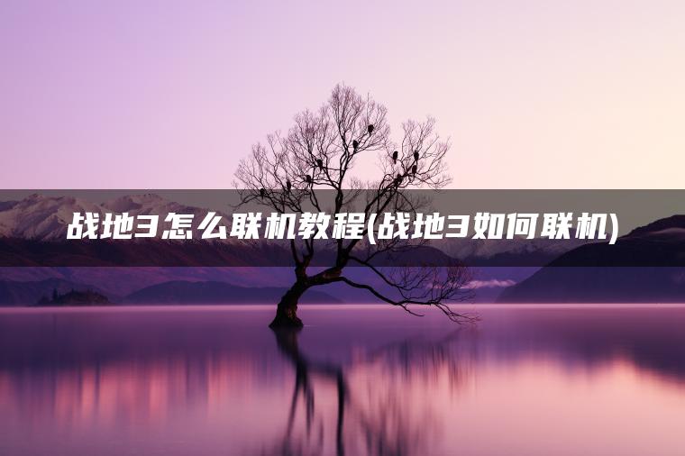 战地3怎么联机教程(战地3如何联机)