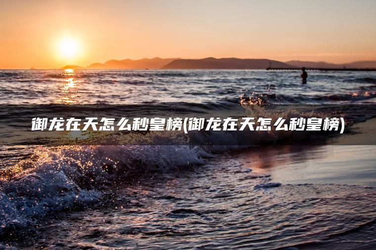 御龙在天怎么秒皇榜(御龙在天怎么秒皇榜)