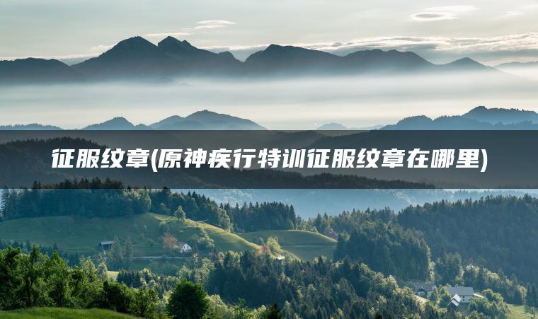 征服纹章(原神疾行特训征服纹章在哪里)