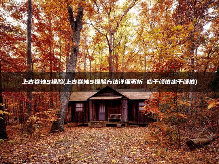 上古卷轴5捏脸(上古卷轴5捏脸方法详细解析 始于颜值忠于颜值)