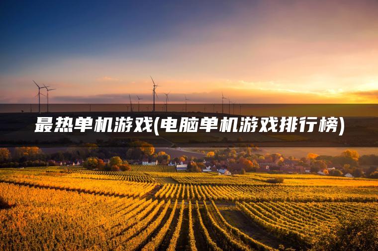 最热单机游戏(电脑单机游戏排行榜)