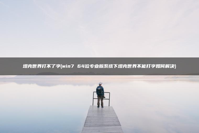 坦克世界打不了字(win7 64位专业版系统下坦克世界不能打字如何解决)