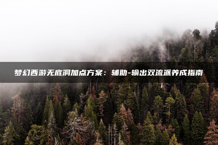 梦幻西游无底洞加点方案：辅助-输出双流派养成指南