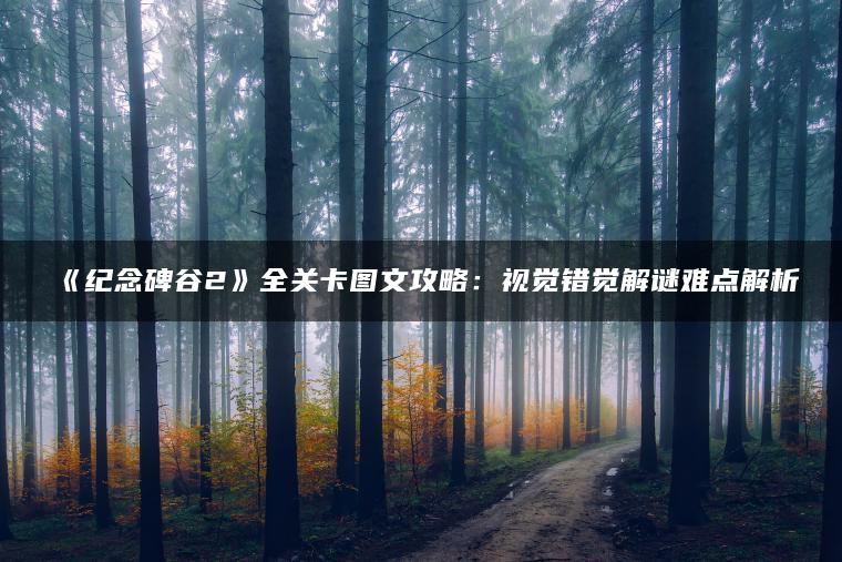 《纪念碑谷2》全关卡图文攻略：视觉错觉解谜难点解析