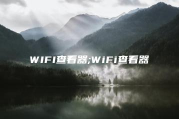 WIFI查看器;WiFi查看器 | ae插件合集