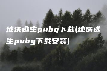 地铁逃生pubg下载(地铁逃生pubg下载安装) | ae插件合集