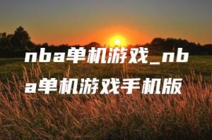 nba单机游戏_nba单机游戏手机版 | ae插件合集