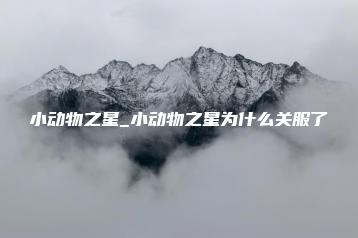 小动物之星_小动物之星为什么关服了 | ae插件合集
