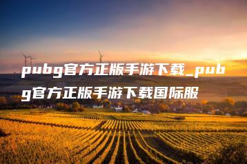 pubg官方正版手游下载_pubg官方正版手游下载国际服 | ae插件合集