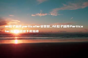 ae粒子插件particular安装包_AE粒子插件Particular完整安装包下载指南 | ae插件合集