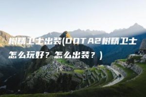 树精卫士出装(DOTA2树精卫士怎么玩好？怎么出装？) | ae插件合集