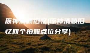 原神清籁旧忆(原神清籁旧忆四个拍照点位分享) | ae插件合集