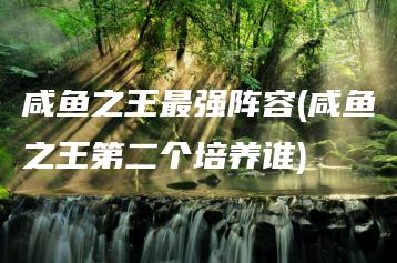 咸鱼之王最强阵容(咸鱼之王第二个培养谁) | ae插件合集