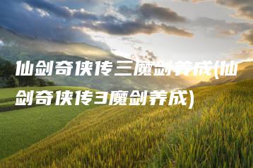 仙剑奇侠传三魔剑养成(仙剑奇侠传3魔剑养成) | ae插件合集