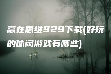 赢在思维929下载(好玩的休闲游戏有哪些) | ae插件合集