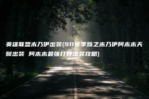 英雄联盟木乃伊出装(S11赛季殇之木乃伊阿木木天赋出装 阿木木最强打野出装攻略) | ae插件合集