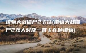 植物大战僵尸2卡住(植物大战僵尸2双人对决一直卡在种植物) | ae插件合集