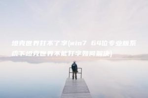 坦克世界打不了字(win7 64位专业版系统下坦克世界不能打字如何解决) | ae插件合集