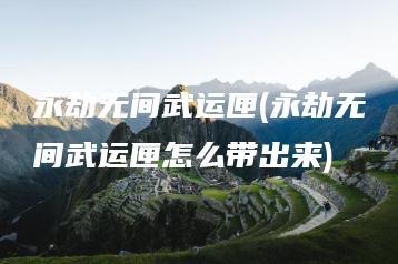 永劫无间武运匣(永劫无间武运匣怎么带出来) | ae插件合集