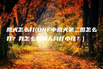 鹰犬怎么打(DNF中鹰犬第二图怎么打？我怎么看别人只打小怪？) | ae插件合集