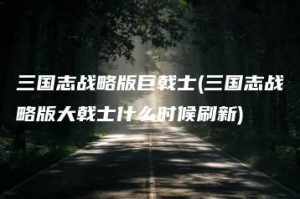 三国志战略版巨戟士(三国志战略版大戟士什么时候刷新) | ae插件合集