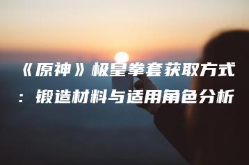 《原神》极皇拳套获取方式：锻造材料与适用角色分析 | ae插件合集