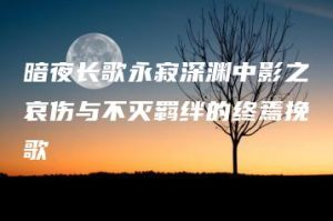 暗夜长歌永寂深渊中影之哀伤与不灭羁绊的终焉挽歌 | ae插件合集