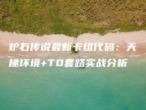 炉石传说最新卡组代码：天梯环境+T0套路实战分析 | ae插件合集