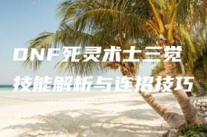 DNF死灵术士三觉技能解析与连招技巧 | ae插件合集