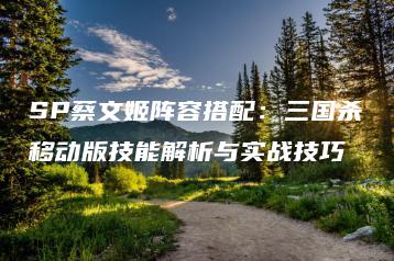 SP蔡文姬阵容搭配：三国杀移动版技能解析与实战技巧 | ae插件合集