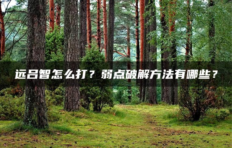 图片[1] | 远吕智怎么打？弱点破解方法有哪些？ | ae插件合集