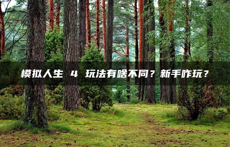 模拟人生 4 玩法有啥不同？新手咋玩？