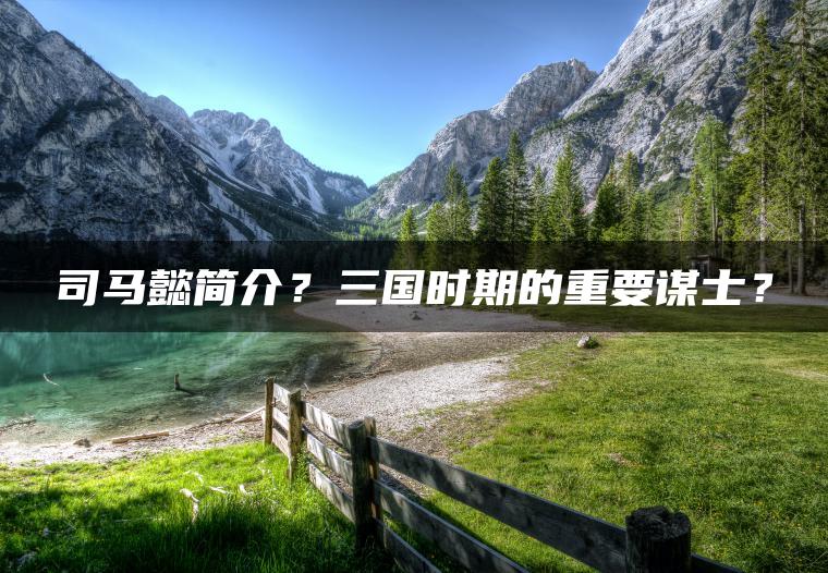 司马懿简介？三国时期的重要谋士？ | ae插件合集