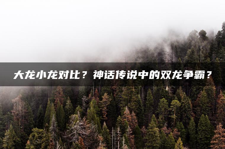 大龙小龙对比？神话传说中的双龙争霸？ | ae插件合集