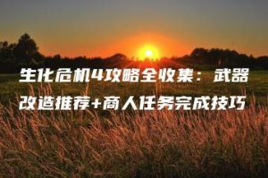 生化危机4攻略全收集：武器改造推荐+商人任务完成技巧 | ae插件合集