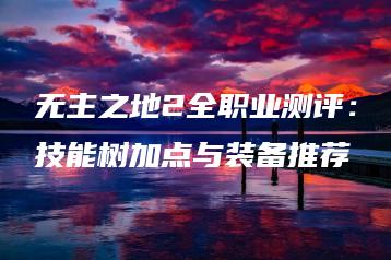 无主之地2全职业测评：技能树加点与装备推荐 | ae插件合集