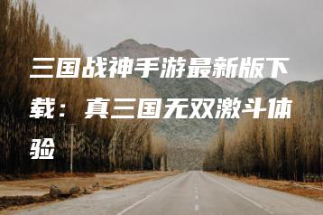 三国战神手游最新版下载：真三国无双激斗体验 | ae插件合集