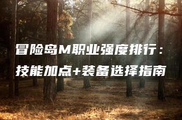 冒险岛M职业强度排行：技能加点+装备选择指南 | ae插件合集