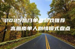 2025热门单战游戏推荐，高画质单人剧情模式盘点 | ae插件合集