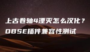 上古卷轴4湮灭怎么汉化？OBSE插件兼容性测试 | ae插件合集