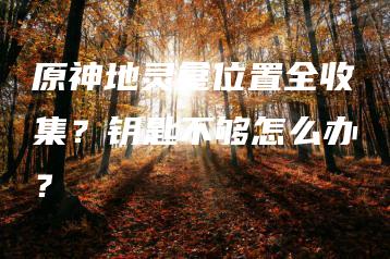 原神地灵龛位置全收集？钥匙不够怎么办？ | ae插件合集