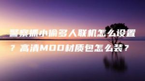 警察抓小偷多人联机怎么设置？高清MOD材质包怎么装？ | ae插件合集