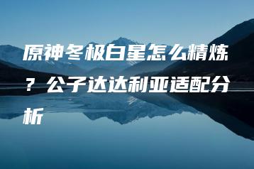 原神冬极白星怎么精炼？公子达达利亚适配分析 | ae插件合集